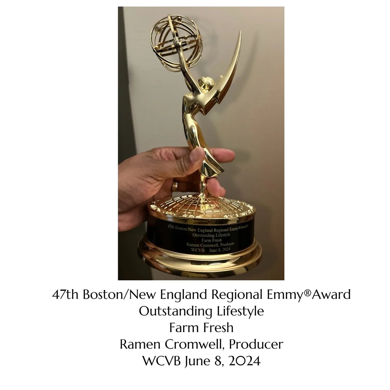 47th Boston/New England Regional Emmy Award — Outstanding Lifestyle: Farm Fresh · WCVB 2024